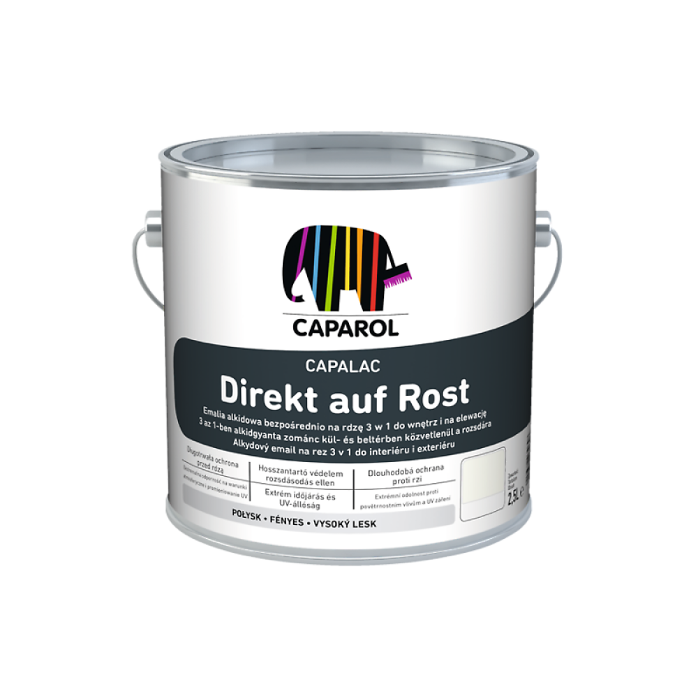 Емаль алкідна для металу Capalac Direkt auf Rost RAL9005 (чорна)